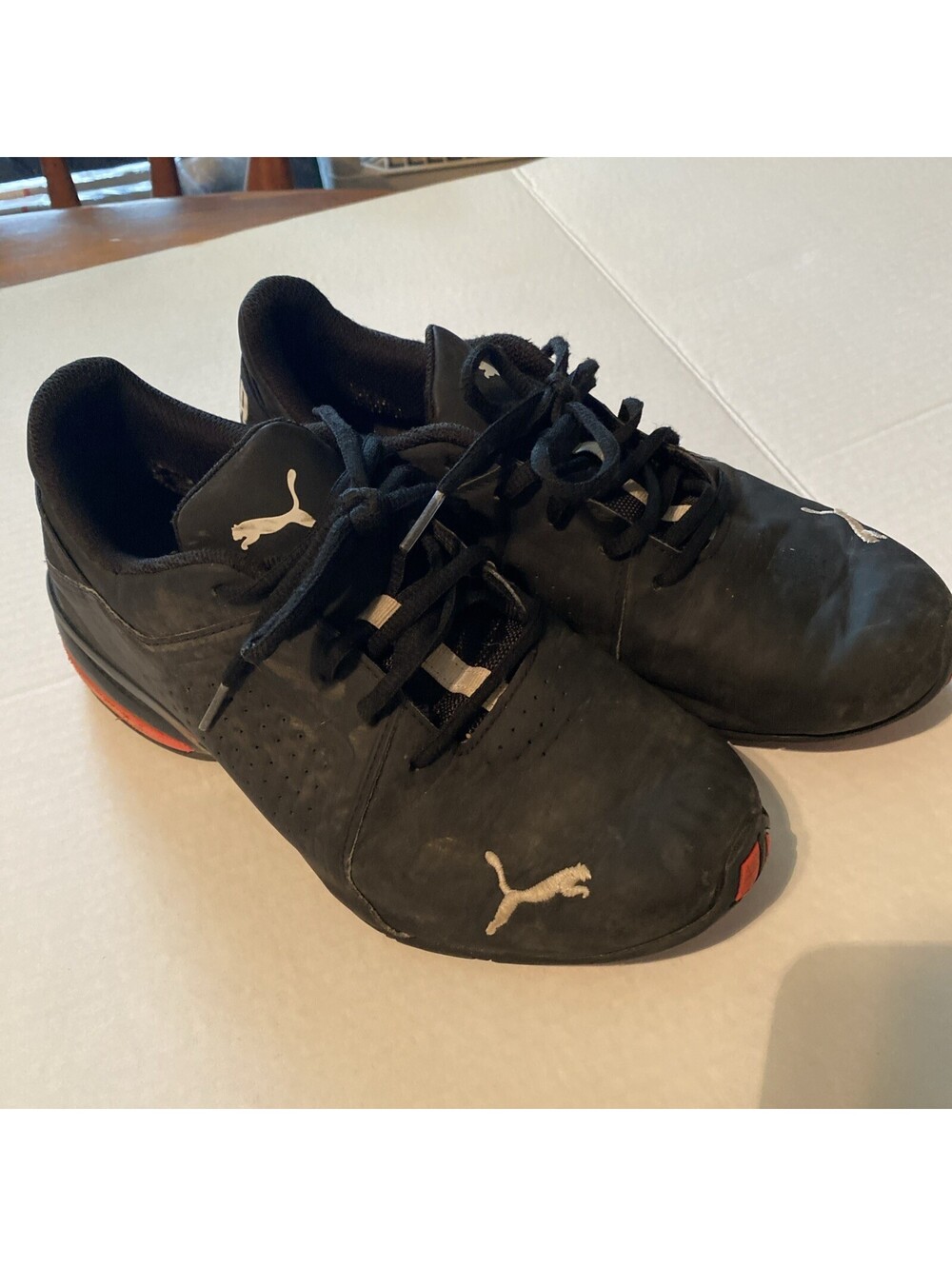 Reebok Puma Black Sneakers Size 8.5 Men's